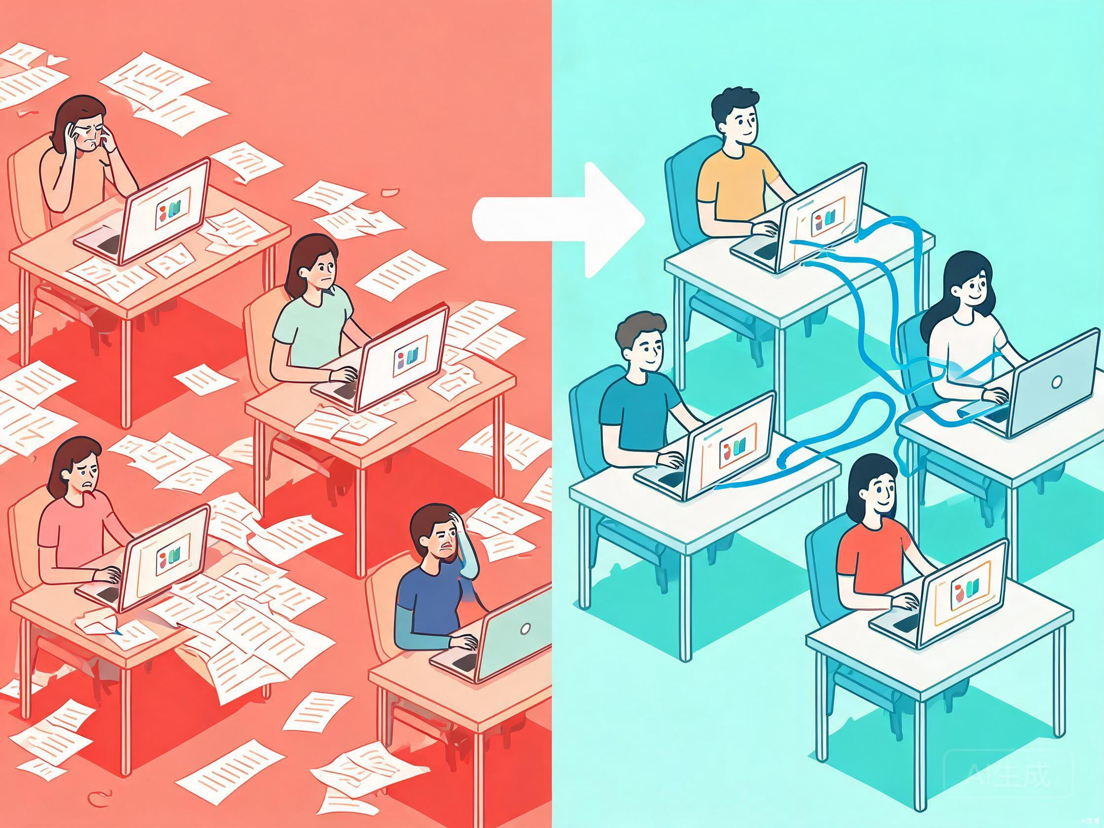 Before and after Claude plugins in team workflows