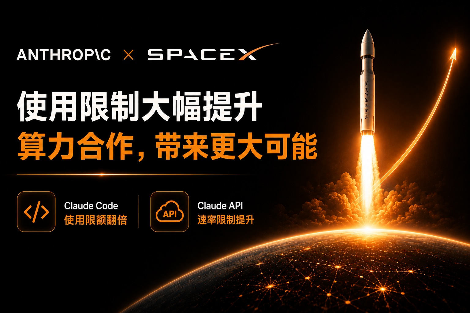 Claude Code 和 Claude API 使用限制大幅提升：Anthropic × SpaceX 算力合作带来了什么？
