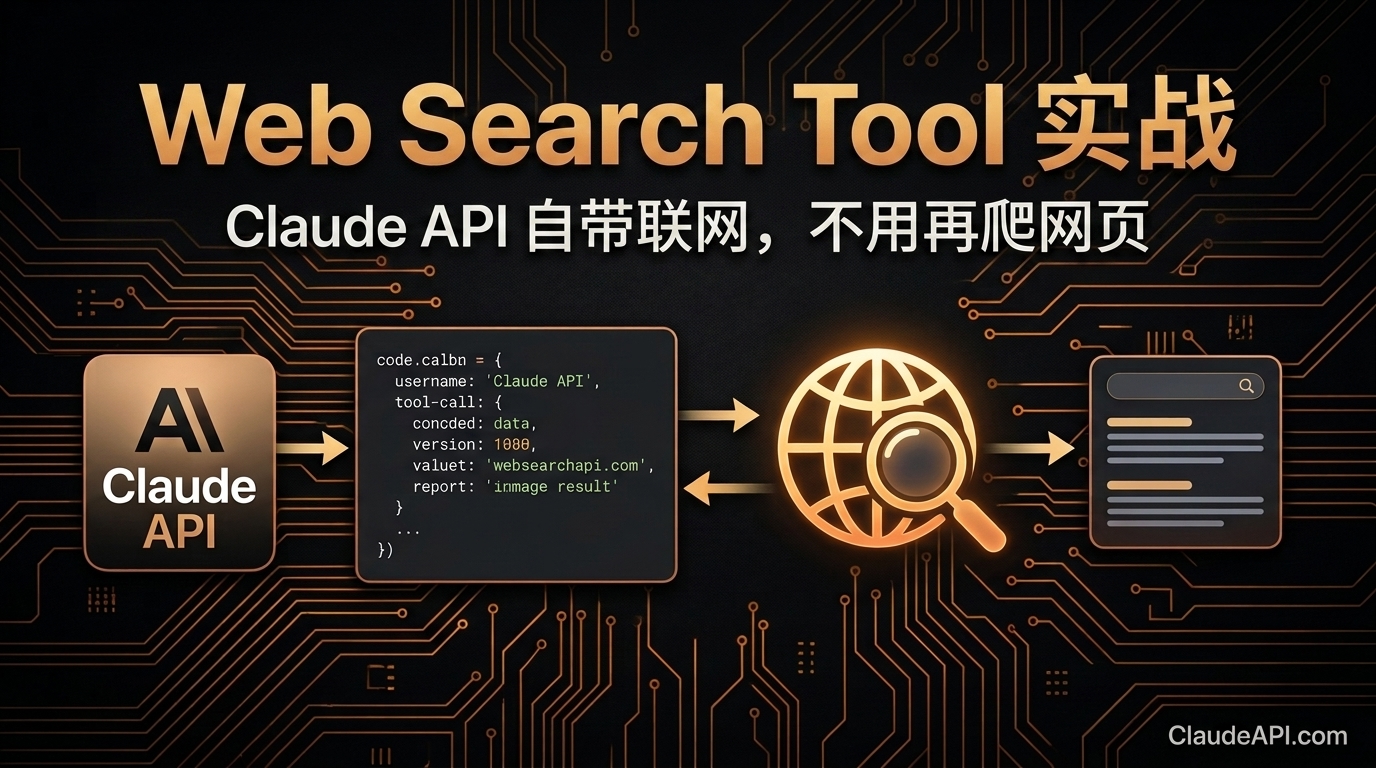 Claude API Web Search Tool 实战：自带联网搜索，不用再爬网页