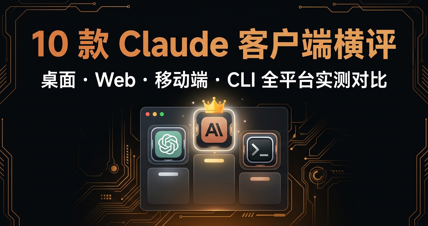 10 款支持 Claude 的 AI 客户端横评：哪个最好用？（2026 完整测评）