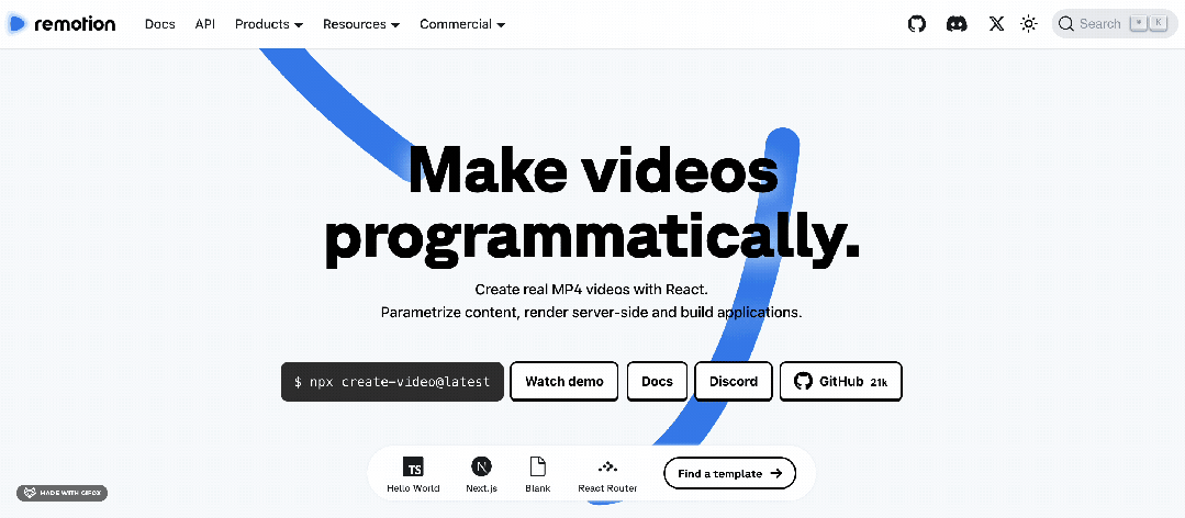 Remotion React video workflow