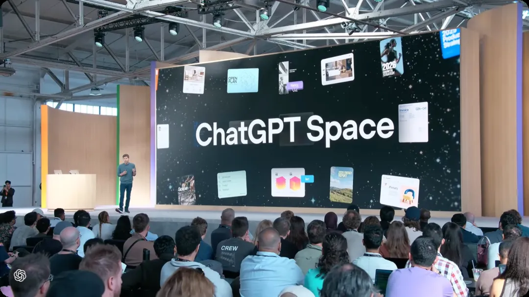ChatGPT Space presentation slide showing shared pages for people and agents